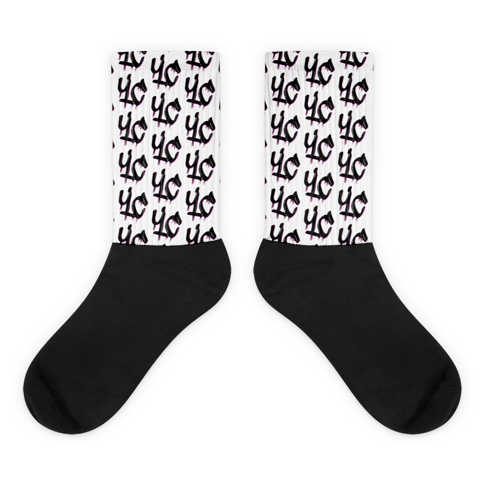 YC Black/Pink Socks