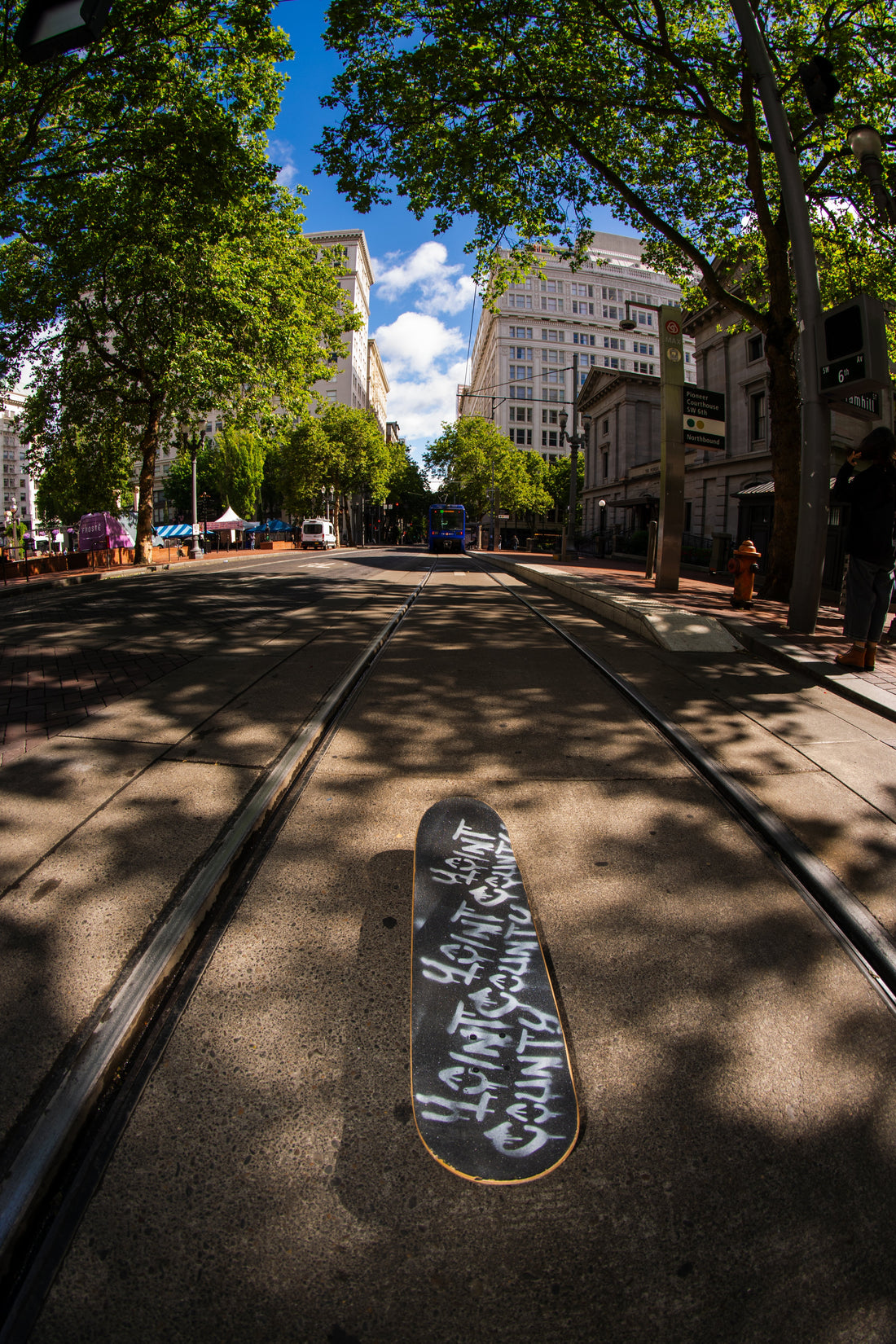 Portland through a fisheye lens, photographed with a Nikon D5300