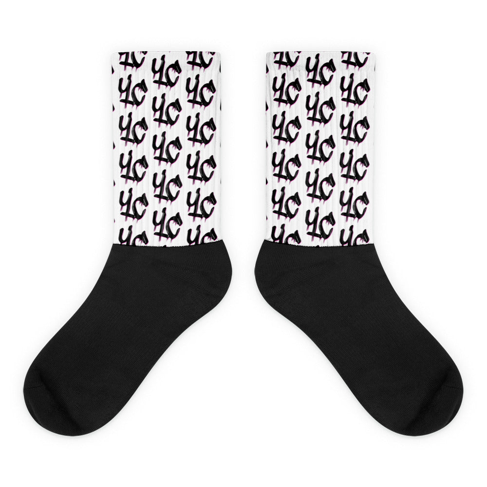 YC Black/Pink Socks