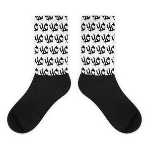 YC Black Letter Logo Socks